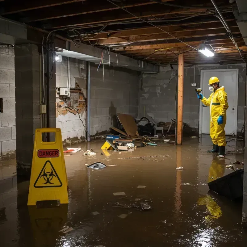 Flooded Basement Electrical Hazard in Sylacauga, AL Property